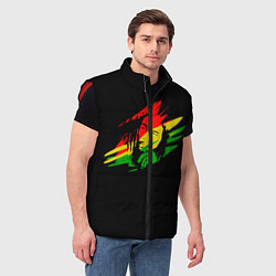 Мужской жилет Боб Марли, цвет: 3D-красный — фото 2