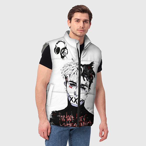 Мужской жилет Xxxtentacion / 3D-Светло-серый – фото 3