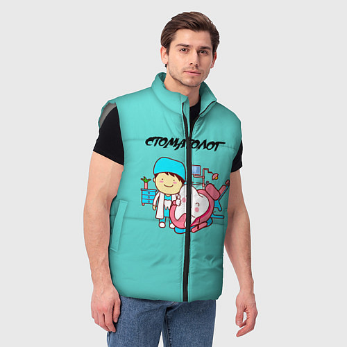 Мужской жилет Стоматолог / 3D-Светло-серый – фото 3