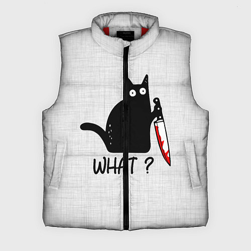 Мужской жилет What cat / 3D-Красный – фото 1