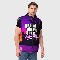Мужской жилет GTA:VICE CITY, цвет: 3D-светло-серый — фото 2