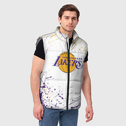Мужской жилет LA LAKERS, цвет: 3D-светло-серый — фото 2
