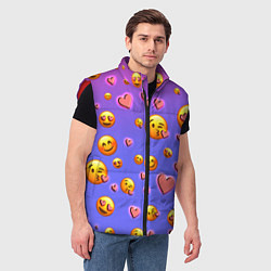 Мужской жилет Очень много эмодзи, цвет: 3D-красный — фото 2