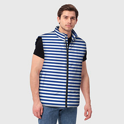 Мужской жилет Тельняшка ВМФ, цвет: 3D-черный — фото 2