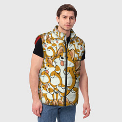 Мужской жилет Корги, цвет: 3D-красный — фото 2