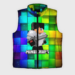 Мужской жилет Minecraft Майнкрафт, цвет: 3D-черный