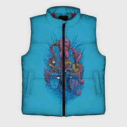 Мужской жилет Осьминог барабанщик, цвет: 3D-красный