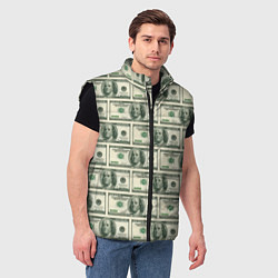 Мужской жилет Денежная тема, цвет: 3D-черный — фото 2