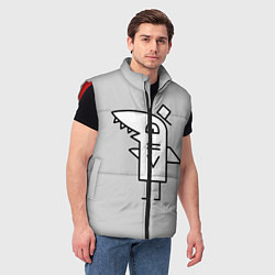 Мужской жилет Мистер акулёныш gray, цвет: 3D-красный — фото 2