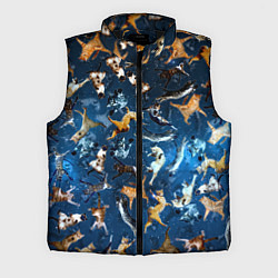 Мужской жилет Космические коты, цвет: 3D-черный