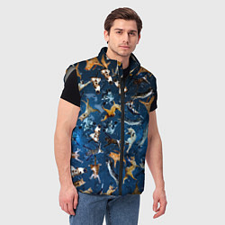 Мужской жилет Космические коты, цвет: 3D-светло-серый — фото 2