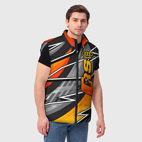 Мужской жилет Audi RS / 3D-Светло-серый – фото 3