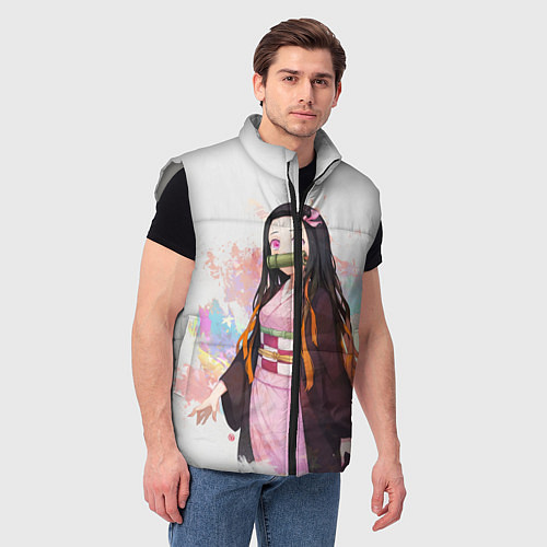 Мужской жилет KIMETSU NO YAIBA / 3D-Светло-серый – фото 3