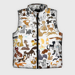 Мужской жилет Котоколлаж 01, цвет: 3D-светло-серый
