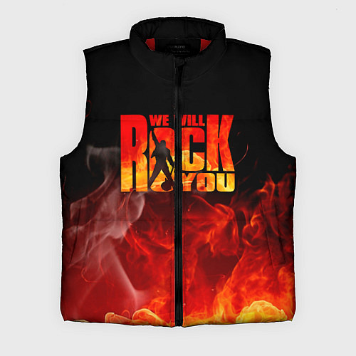 Мужской жилет Queen - We Will Rock You / 3D-Красный – фото 1