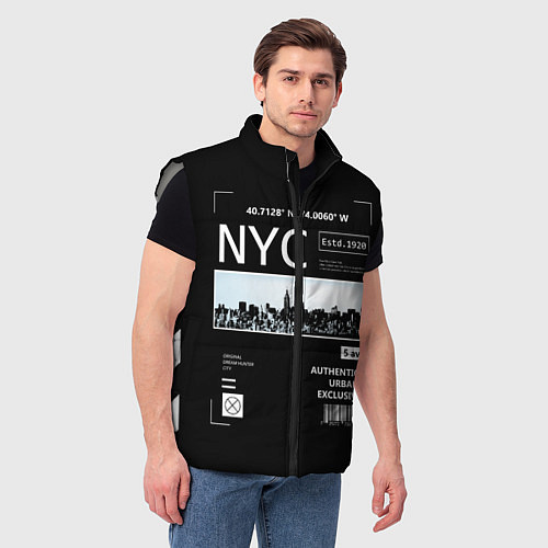 Мужской жилет Off-White: NYC / 3D-Светло-серый – фото 3