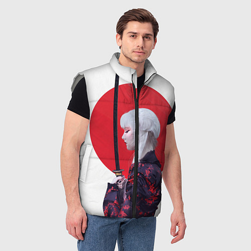 Мужской жилет Самурай / 3D-Светло-серый – фото 3