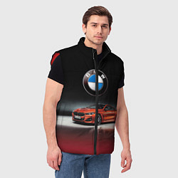 Мужской жилет BMW, цвет: 3D-красный — фото 2