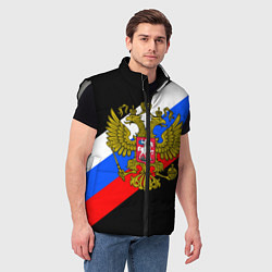 Мужской жилет РОССИЯ, цвет: 3D-светло-серый — фото 2