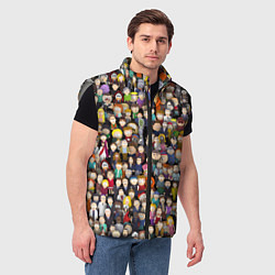 Мужской жилет Персонажи South Park, цвет: 3D-светло-серый — фото 2