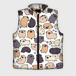 Мужской жилет Милые мопсы, цвет: 3D-красный