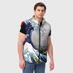 Мужской жилет The great wave off kanagawa, цвет: 3D-красный — фото 2