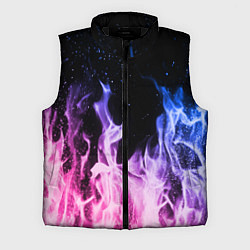 Мужской жилет НЕОНОВЫЙ ОГОНЬ, цвет: 3D-черный