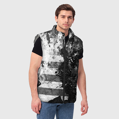 Мужской жилет США / 3D-Светло-серый – фото 3