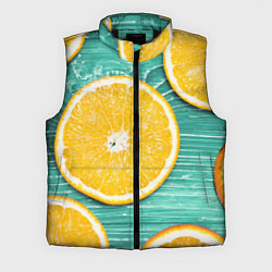 Мужской жилет Апельсины, цвет: 3D-черный