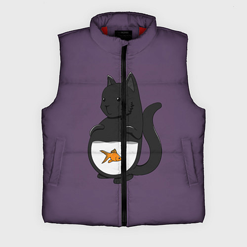 Мужской жилет Довольный кот / 3D-Красный – фото 1