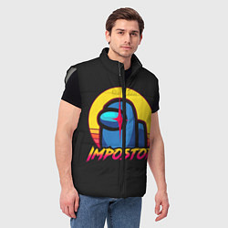 Мужской жилет Among Us, цвет: 3D-светло-серый — фото 2