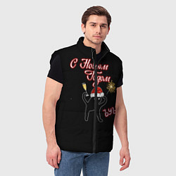 Мужской жилет ЪУЪ новогодний, цвет: 3D-черный — фото 2