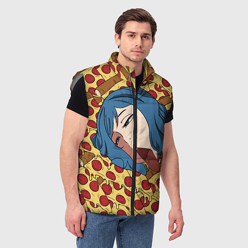 Мужской жилет АХЕГАО ПИЦЦА / 3D-Светло-серый – фото 3