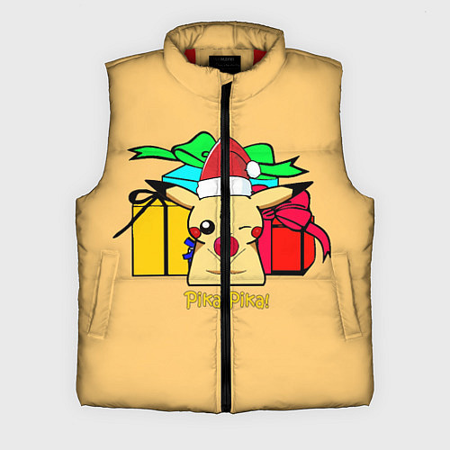 Мужской жилет New Year Pikachu / 3D-Красный – фото 1
