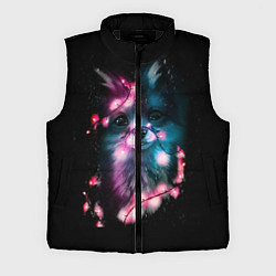 Мужской жилет Лиса с гирляндой, цвет: 3D-черный