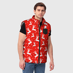 Мужской жилет Снеговик в кармане, цвет: 3D-светло-серый — фото 2