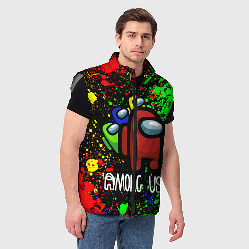 Мужской жилет AMONG US / 3D-Светло-серый – фото 3