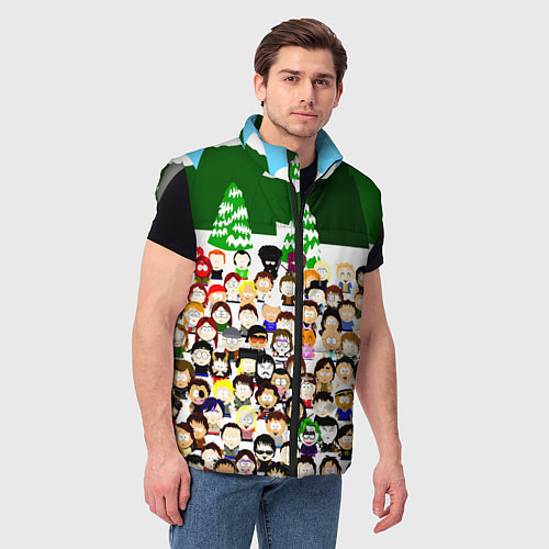 Мужской жилет Южный Парк South Park / 3D-Светло-серый – фото 3