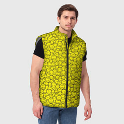 Мужской жилет Смайлики, цвет: 3D-светло-серый — фото 2