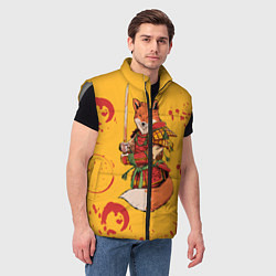 Мужской жилет Лис Самурай, цвет: 3D-светло-серый — фото 2