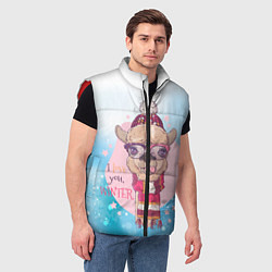 Мужской жилет I love you winter, цвет: 3D-красный — фото 2