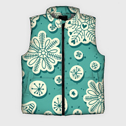 Мужской жилет Рисованные Снежинки, цвет: 3D-светло-серый
