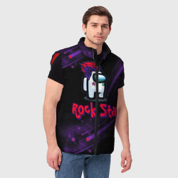 Мужской жилет Among Us Rock Star, цвет: 3D-красный — фото 2
