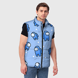 Мужской жилет Among Us - Синий цвет, цвет: 3D-черный — фото 2