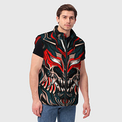 Мужской жилет Черный самурай, цвет: 3D-красный — фото 2