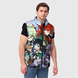 Мужской жилет Персонажи Genshin Impact, цвет: 3D-черный — фото 2