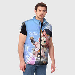 Мужской жилет Genshin Impact, цвет: 3D-светло-серый — фото 2