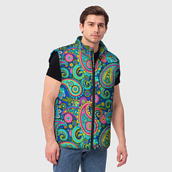 Мужской жилет Славянские Узоры, цвет: 3D-черный — фото 2