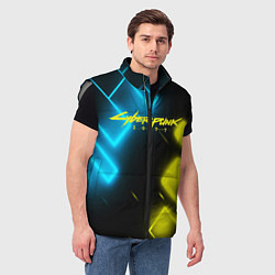 Мужской жилет CYBERPUNK2077 КИБЕРПАНК, цвет: 3D-светло-серый — фото 2