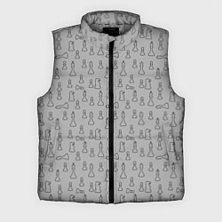 Мужской жилет Шахматы, цвет: 3D-светло-серый